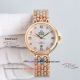 AAA replica Omega De Ville rose gold diamond bezel pearl shell face ladies watch (7)_th.jpg